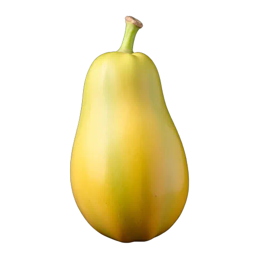 Whole vibrant yellow and green papaya fruit isolated on a white background, high-quality studio product photography.